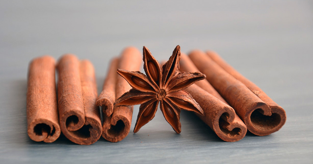 Cinnamon, Star-Shaped Anise and Clove